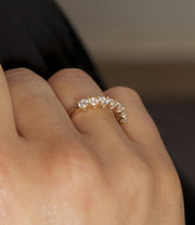 Gold and zircon ring