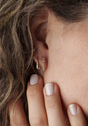 Earrings with zirconia