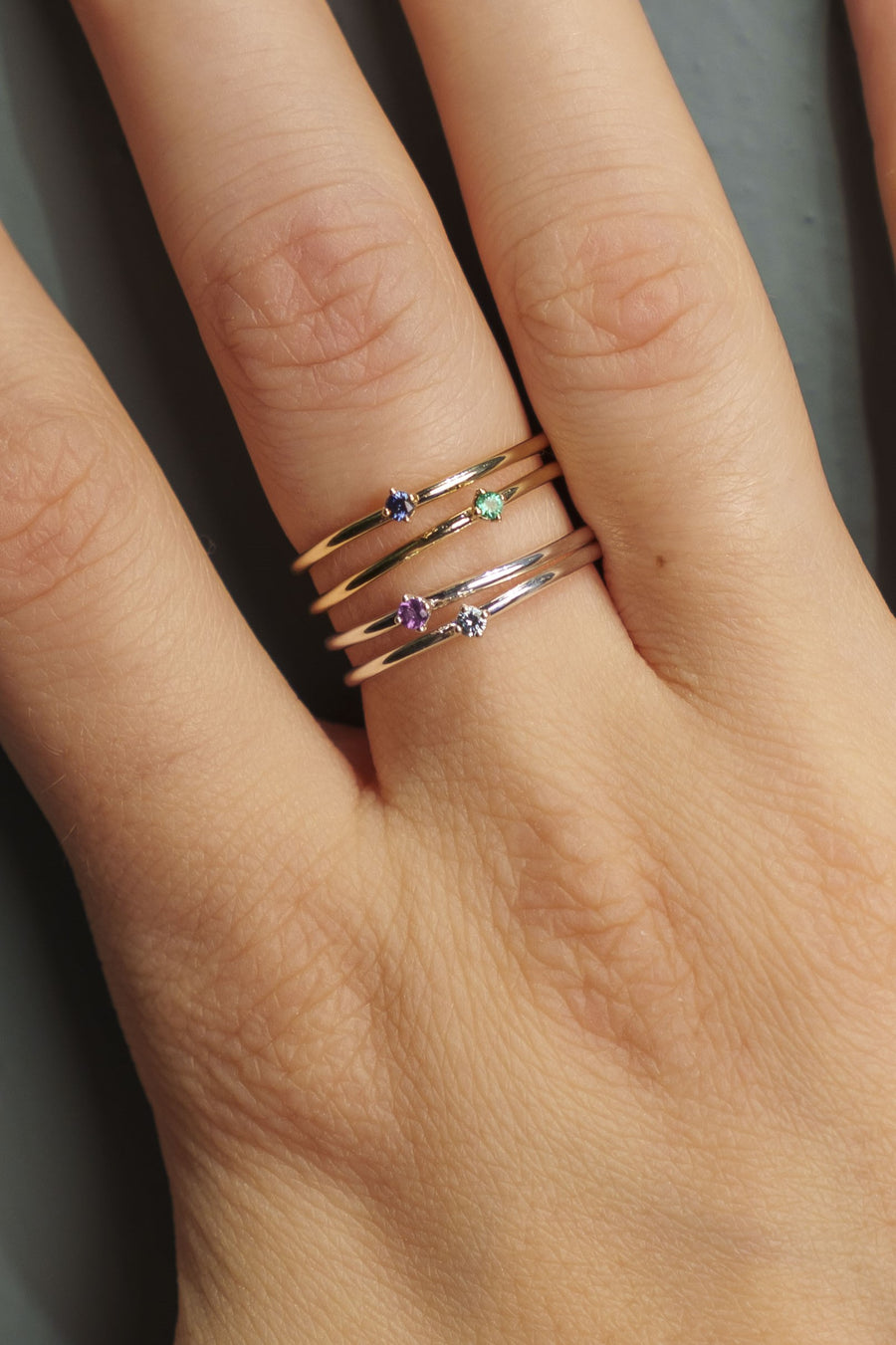 Mini stone ring