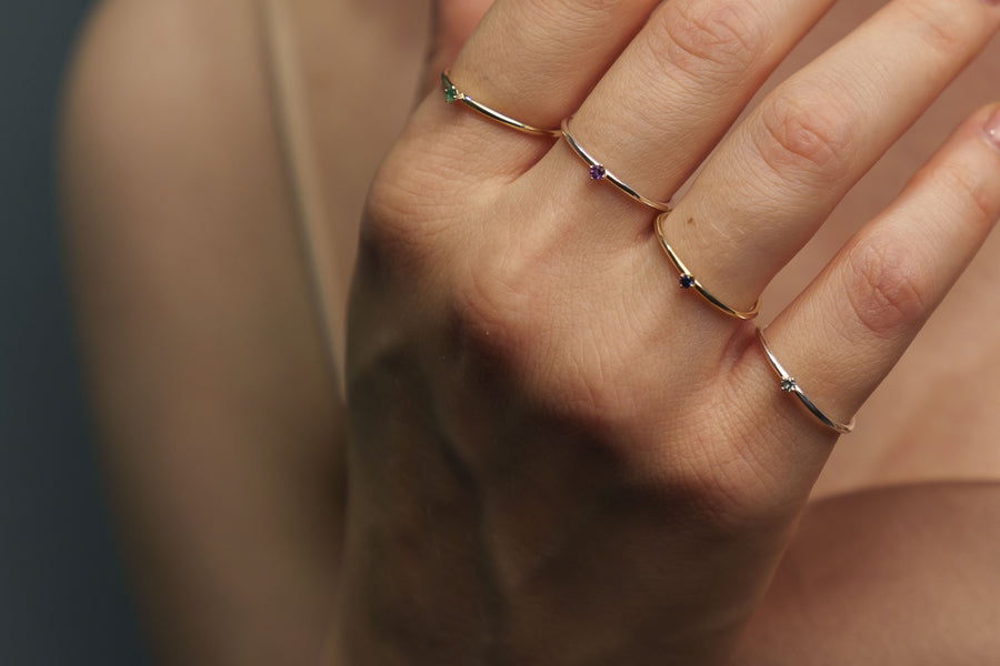 Mini stone ring