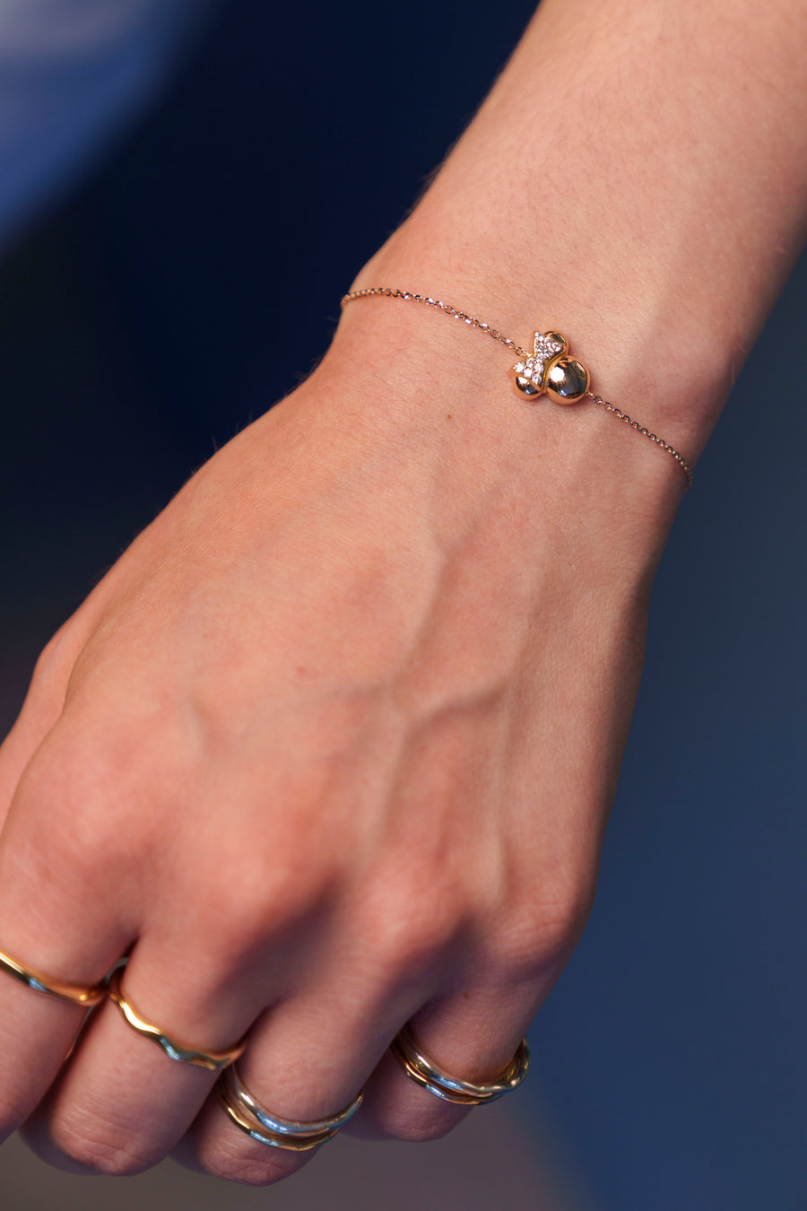 Mouse and diamond bracelet