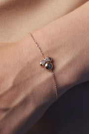 Mouse and diamond bracelet