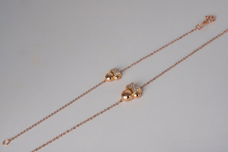 Mouse and diamond bracelet