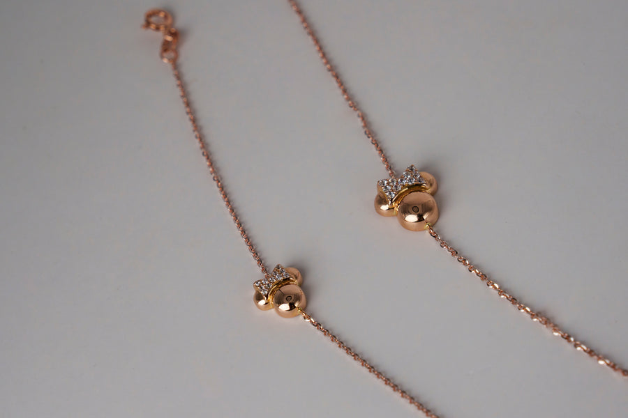 Mouse and diamond bracelet