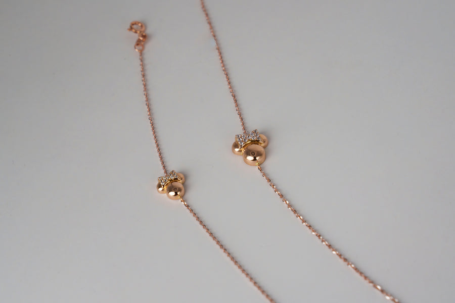 Mouse and diamond bracelet