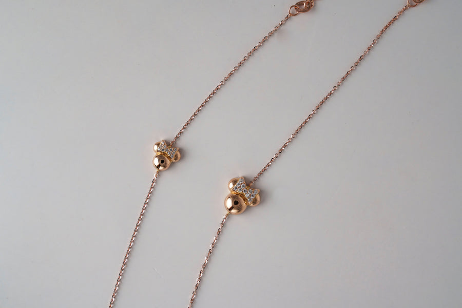 Mouse and diamond bracelet