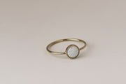 Anello opale milky