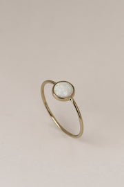 Anello opale milky