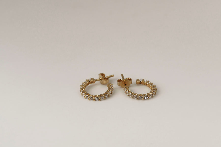 Earrings with zirconia