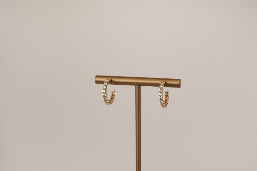 Earrings with zirconia