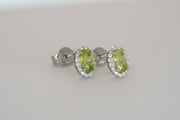 Orecchini peridoto e diamanti