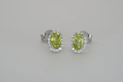 Orecchini peridoto e diamanti